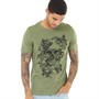 Fluid Mens Skull T-Shirt Khaki
