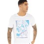 Fluid Mens Cosmic Waves T-Shirt White