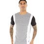 Fluid Mens Colourblock T-Shirt Grey/White/Black
