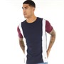 Fluid Mens Colourblack T-Shirt Navy/White/Wine