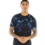 Fluid Mens Marble T-Shirt Black/Blue