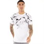 Fluid Mens Marble T-Shirt White/Black