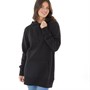 Fluid Womens Longline Hoodie Black