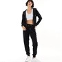 Fluid Womens Ladies Velour Tracksuit Black