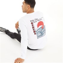 Fluid Mens Long Sleeve Top White