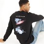 Fluid Mens Galaxy Crew Neck Sweatshirt Black