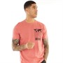 Fluid Mens Barcode T-Shirt Faded Peach