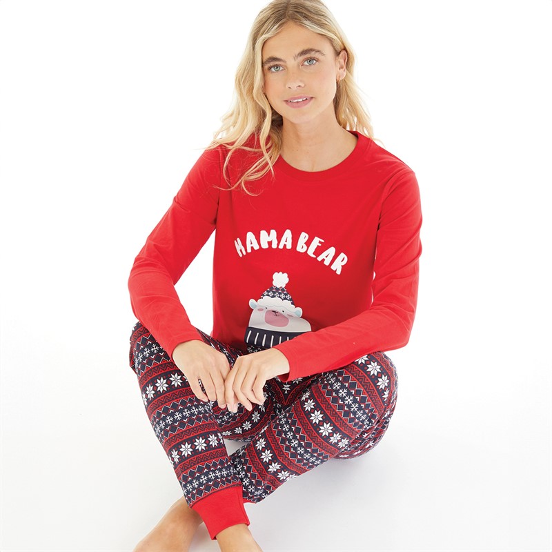 Fluid Womens Christmas Family Pyjama Set Multi