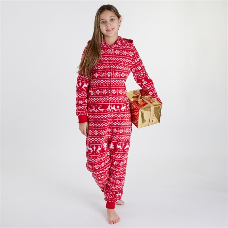 Fluid Kids Christmas Microfleece Jacquard Onesie Multi