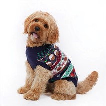 Fluid Dog Jacquard Christmas Jumper Multi