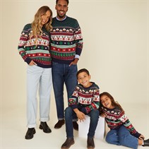 Fluid Kids Jacquard Christmas Jumper Multi