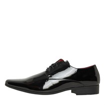 Fluid Mens Kensington Patent Derby Shoes Black Patent