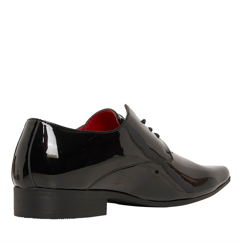 Fluid Mens Kensington Patent Derby Shoes Black Patent