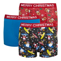 Fluid Boys Three Pack Christmas Novelty Boxers Multi