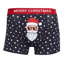 Fluid Mens Novelty Christmas Santa Trunks Navy