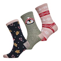 Fluid Girls Three Pack Christmas Novelty Socks Multi