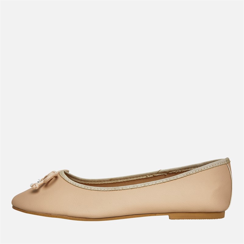 Fluid Womens Arosa Lace Ballet Pumps Nude