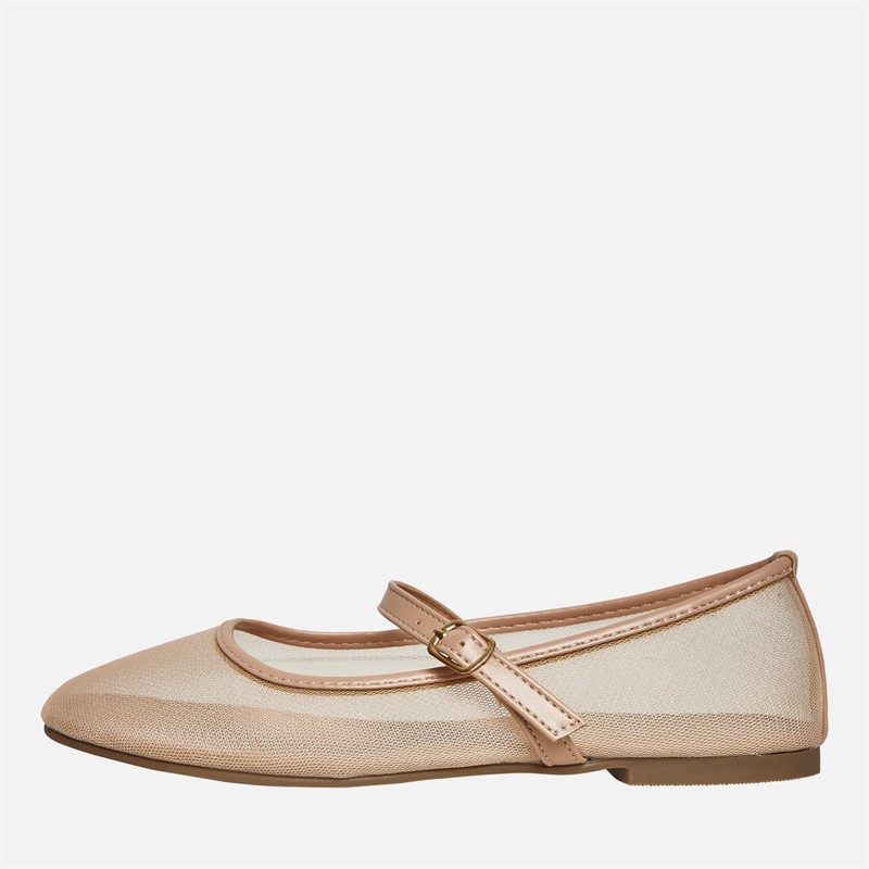 Fluid Womens Jolie Mesh Mary Jane Pumps Nude
