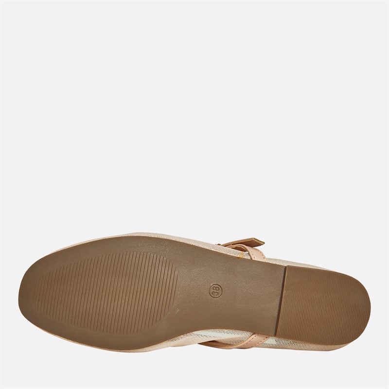 Fluid Womens Jolie Mesh Mary Jane Pumps Nude