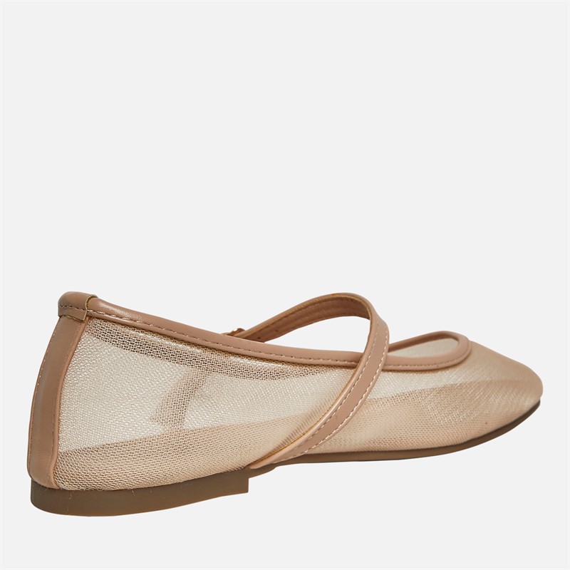 Fluid Womens Jolie Mesh Mary Jane Pumps Nude