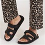Fluid Womens Kidman Adjustable Mule Footbed Sandals Black