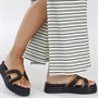 Fluid Womens Owen Platform Sandals Black