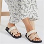 Fluid Womens Kidman Adjustable Mule Footbed Sandals Nude