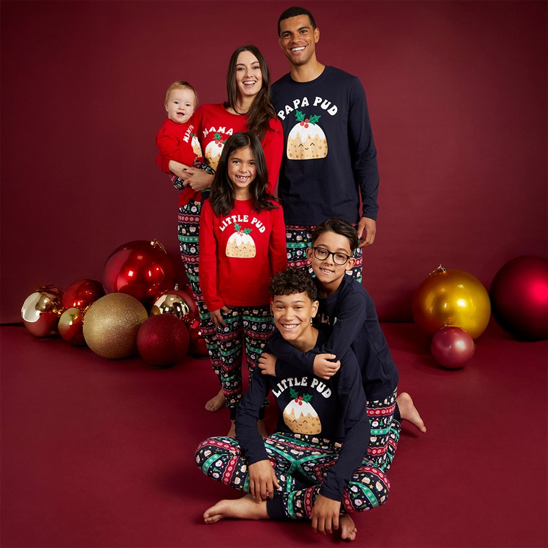 Fluid Mens Christmas Family Pyjama Set Multi