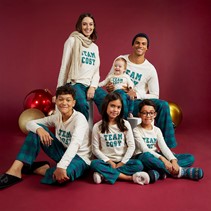 Fluid Mens Family Pyjama Set White/Green/Navy/Cream