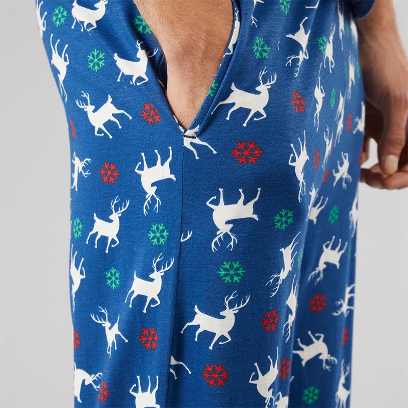 Fluid Mens Christmas Pyjama Set Multi