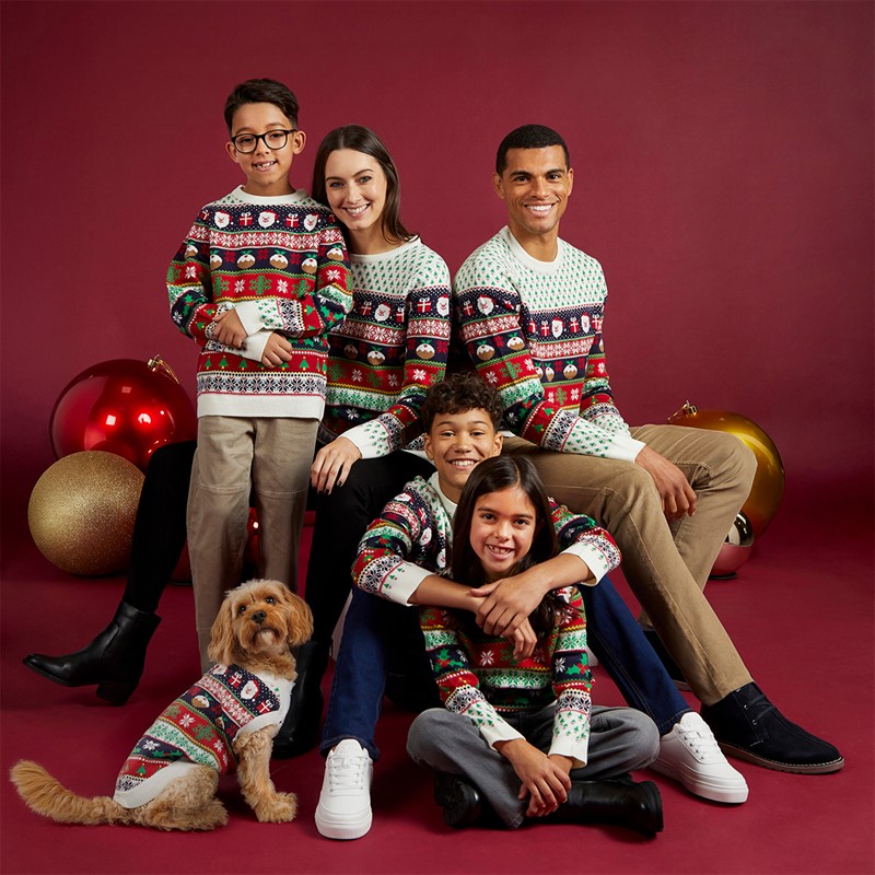 Mens Jacquard Christmas Jumper Multi - Size L