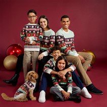Fluid Mens Jacquard Christmas Jumper Multi