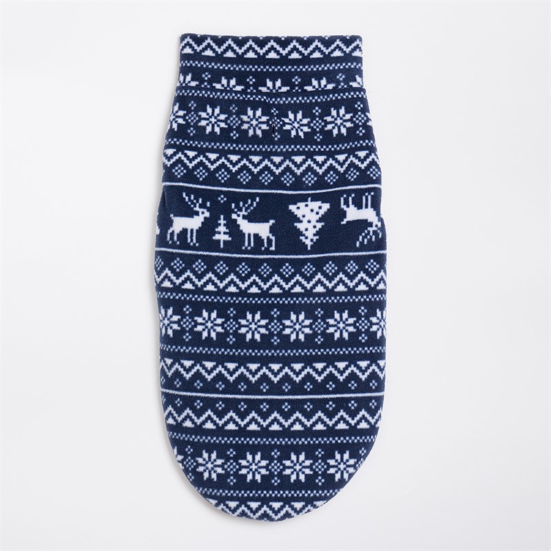 Fluid Dog Microfleece Jacquard Christmas Jumper Multi Navy