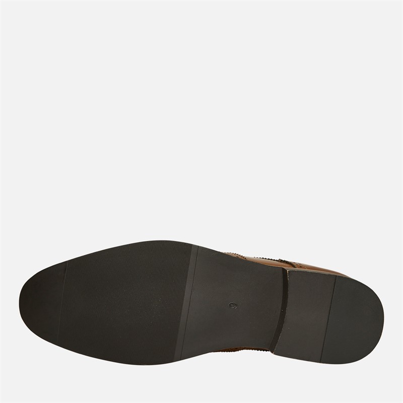 Fluid Mens Alfred Brogue Shoes Tan