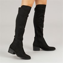 Fluid Womens Bellini Knee High Boots Black Micro