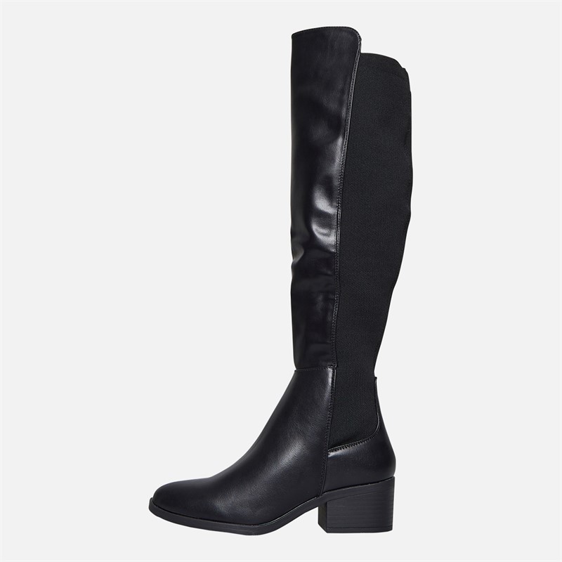 Fluid Womens Bellini Knee High Boot Black PU