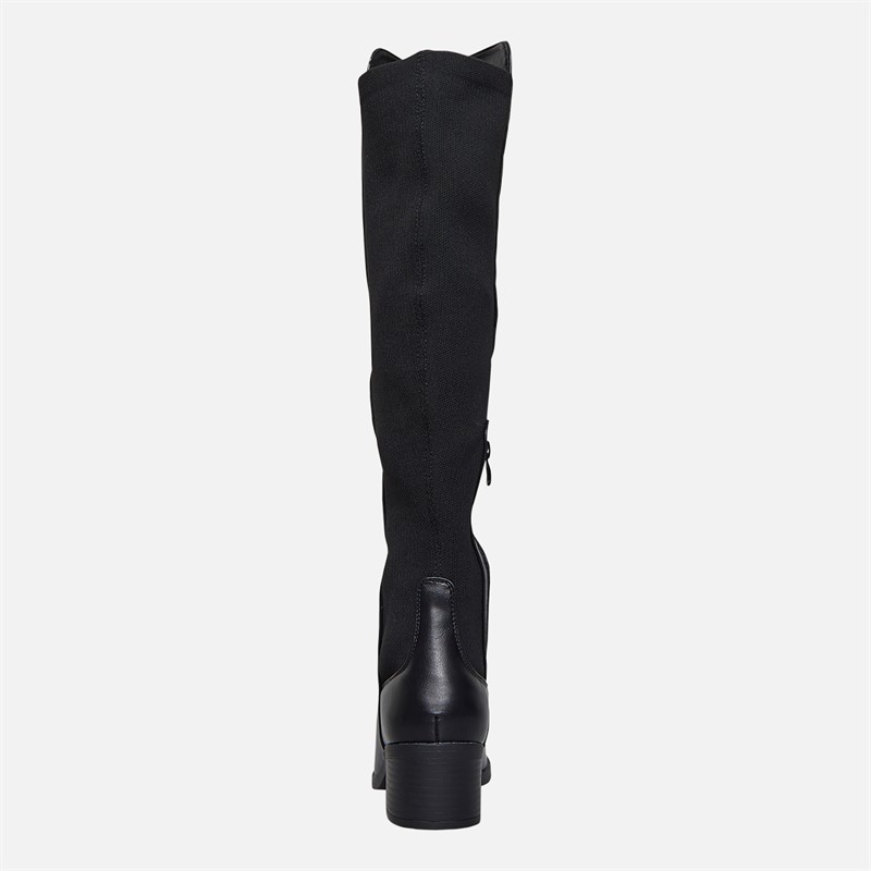 Fluid Womens Bellini Knee High Boot Black PU
