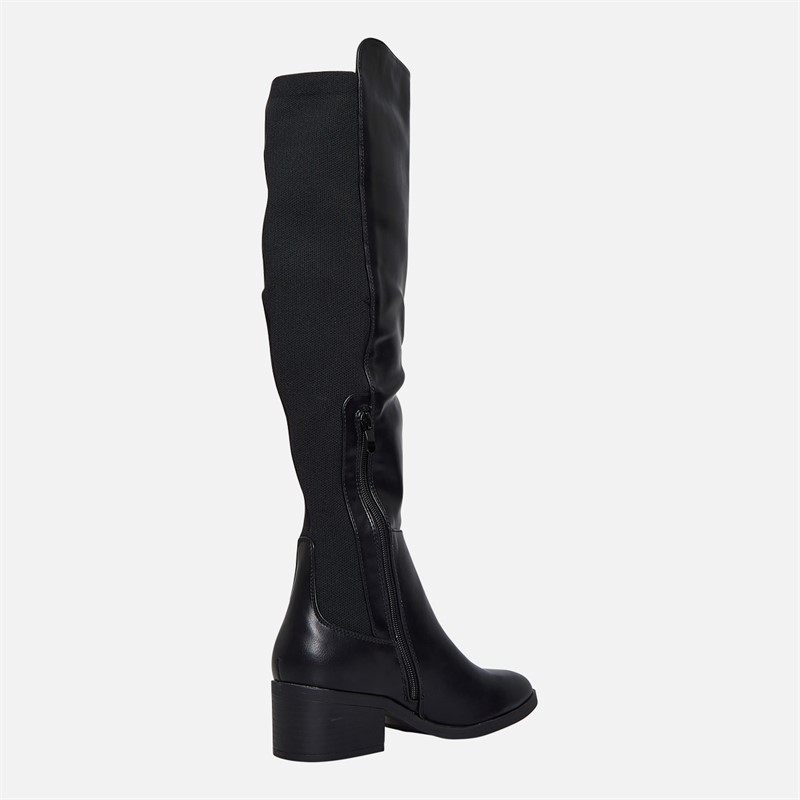Fluid Womens Bellini Knee High Boot Black PU