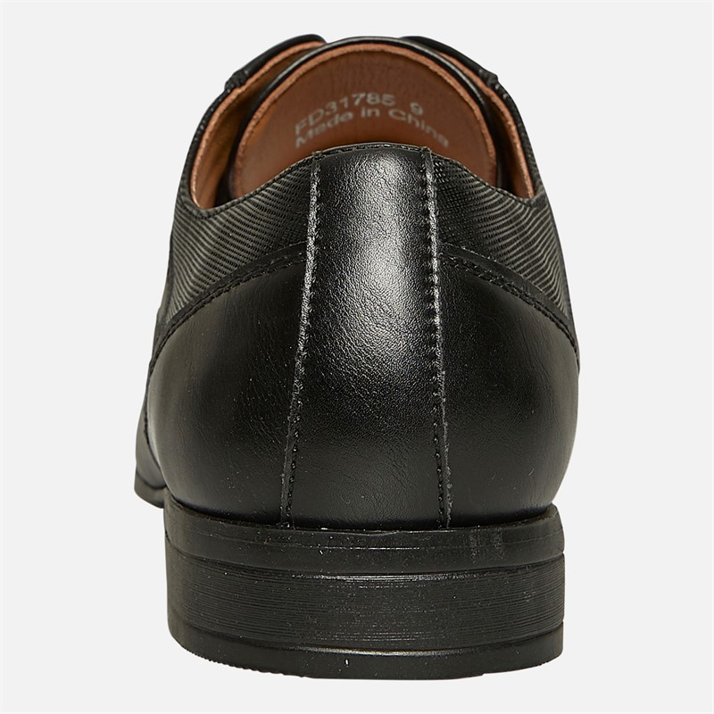 Fluid Mens Brent Tramline Lace Shoes Black