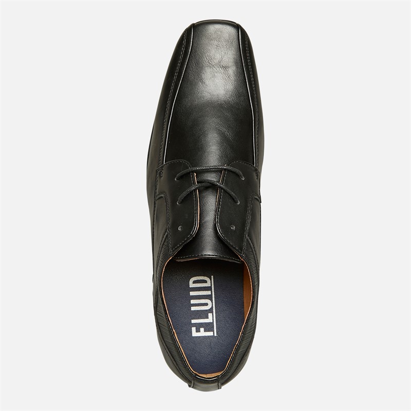 Fluid Mens Brent Tramline Lace Shoes Black