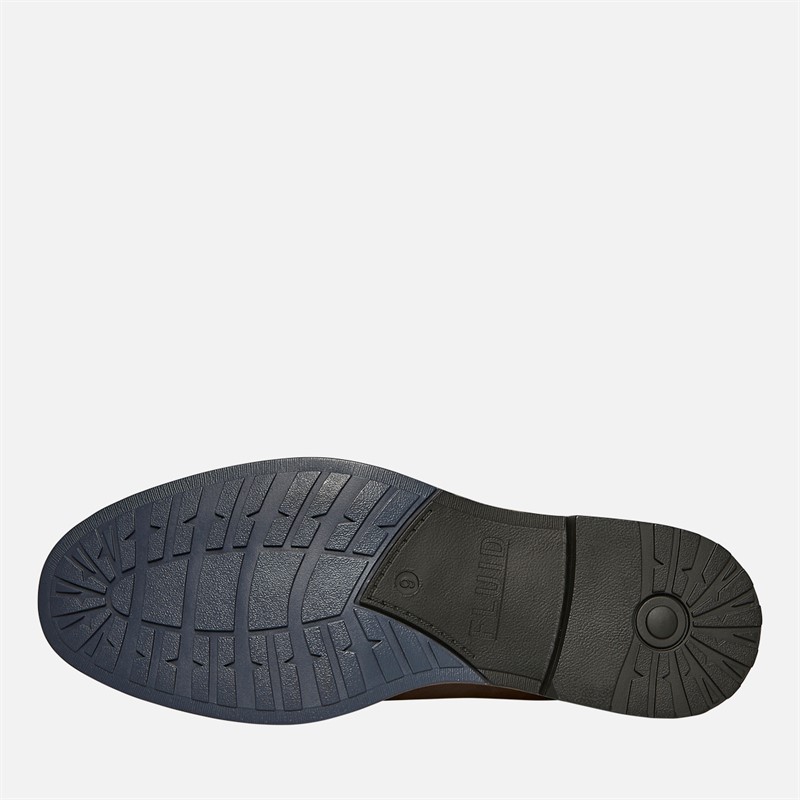 Fluid Mens Camden Casual Chelsea Boots Brown