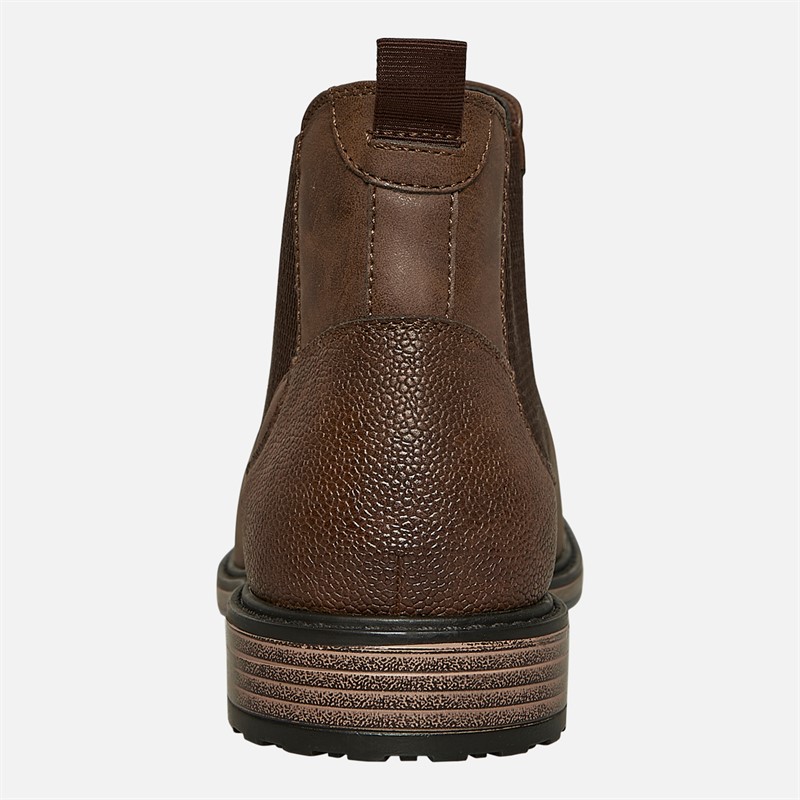 Fluid Mens Camden Casual Chelsea Boots Brown