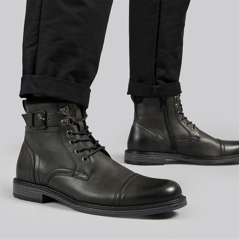 Fluid Mens Merton Toe Cap Boots Black