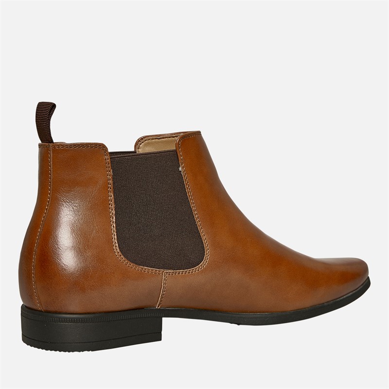 Fluid Mens Bexley Formal Chelsea Boots Tan