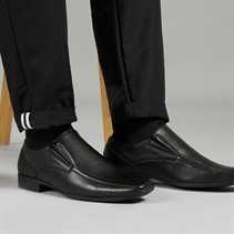 Fluid Mens Brent Tramline Slip On Shoes Black