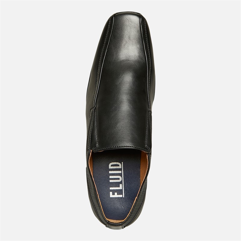 Fluid Mens Brent Tramline Slip On Shoes Black