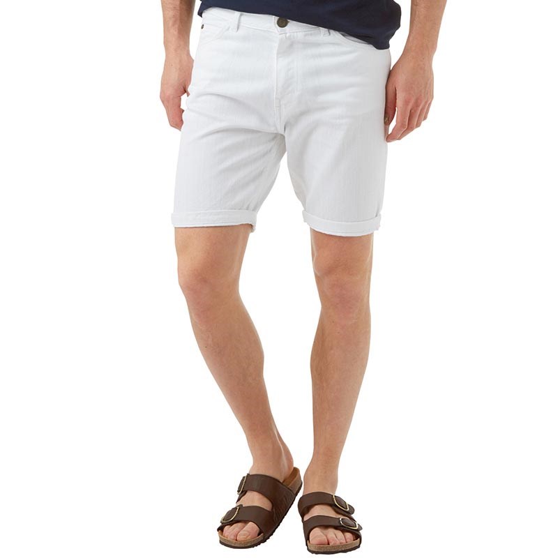 Buy Fluid Mens Stretch Denim Shorts White