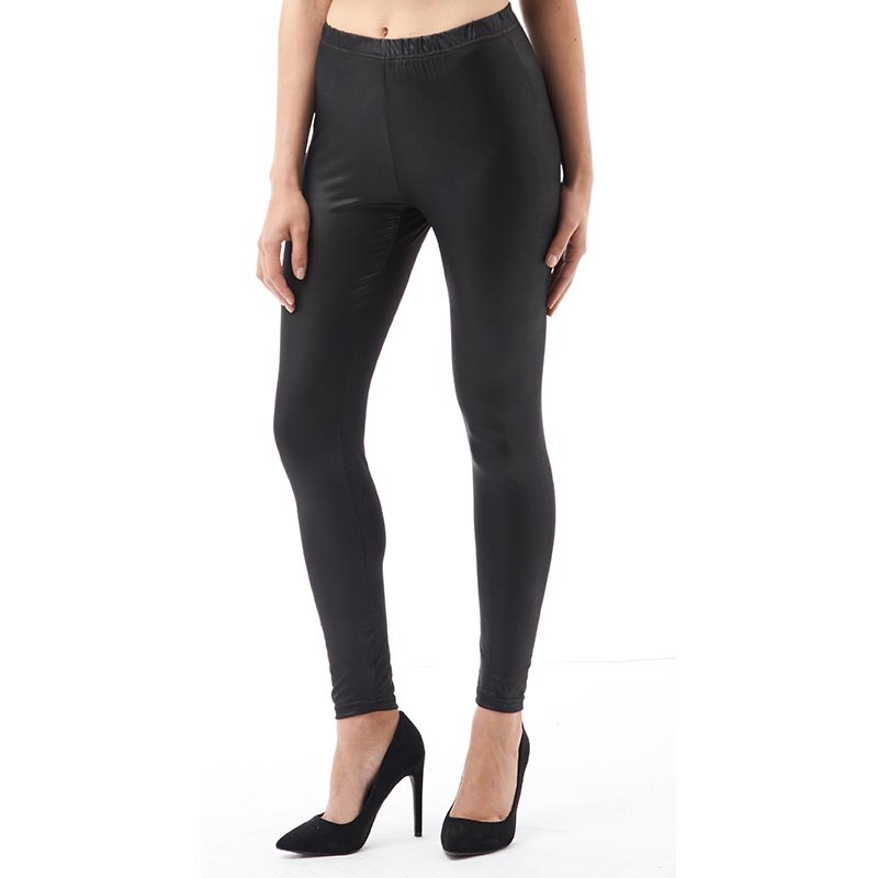 Buy Fluid Womens Wet Look Leggings Black