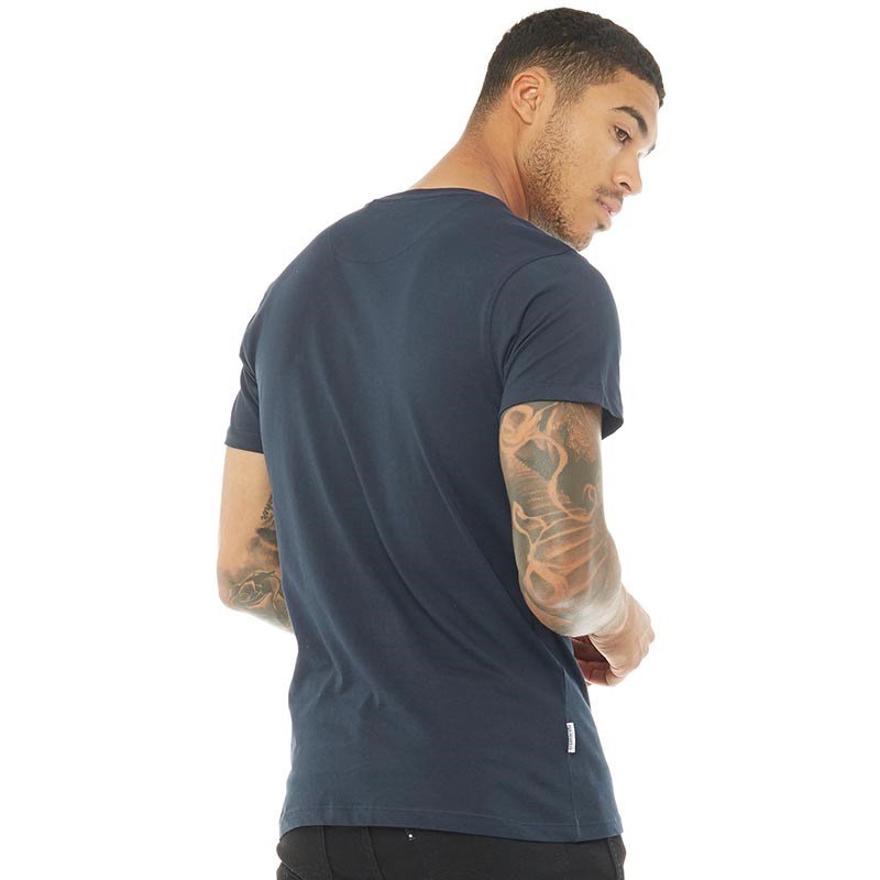 Lambretta Mens Geometric Target T-Shirt Navy