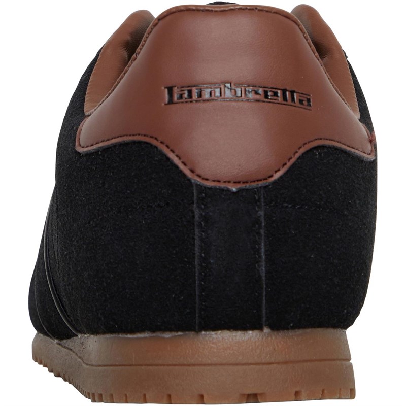 Lambretta Mens Tatem Trainers Black/Gum